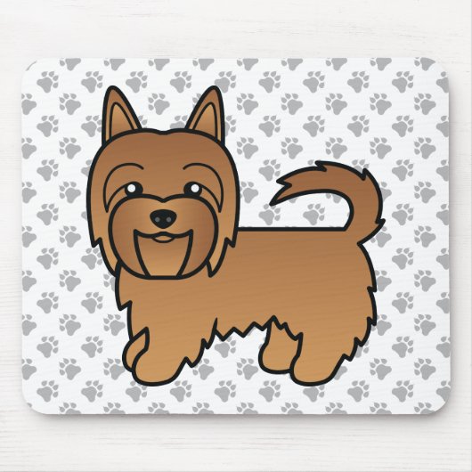 Tapis De Souris Red Australian Terrier mignon chien de dessin (Devant)