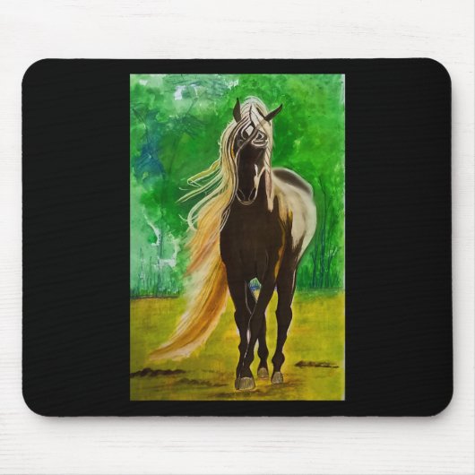 Tapis De Souris Red Black Horses Horseback équitation Amateurs de  (Devant)