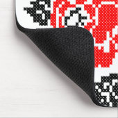 Tapis De Souris Red & Black Rose cross-stitch Russian Pattern (Coin)