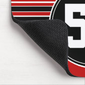 Tapis De Souris Red Black Team Jersey Fan Gear Nom Numéro (Coin)