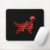 Tapis De Souris Red Buffalo Plaid Santa Irish Setter Dog Christmas (Avec souris)