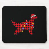 Tapis De Souris Red Buffalo Plaid Santa Irish Setter Dog Christmas (Devant)