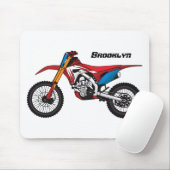 Tapis De Souris Red dirt bike motorcycle (Avec souris)