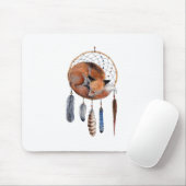 Tapis De Souris Red Fox dormant sur Dreamcatcher (Avec souris)