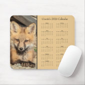 Tapis De Souris Red Fox Kit - Customizable full year 2025 calendar (Avec souris)