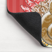 Tapis De Souris Red Gold Cute Cartoon Turquie Damask Patte (Coin)