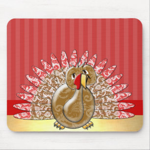 Tapis De Souris Red Gold Cute Cartoon Turquie Damask Patte