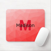 Tapis De Souris Red gradient geometric mesh pattern Monogram (Avec souris)
