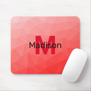 Tapis De Souris Red gradient geometric mesh pattern Monogram