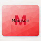 Tapis De Souris Red gradient geometric mesh pattern Monogram (Devant)
