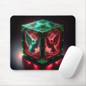 Tapis De Souris Red & Green Angels Watch Over Metallic Light Box (Avec souris)