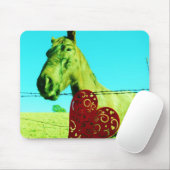Tapis De Souris Red Heart and Horse (Avec souris)