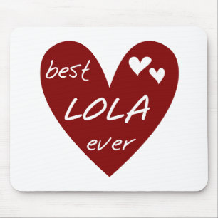 Tapis De Souris Red Heart Best Lola Ever T-shirts et cadeaux