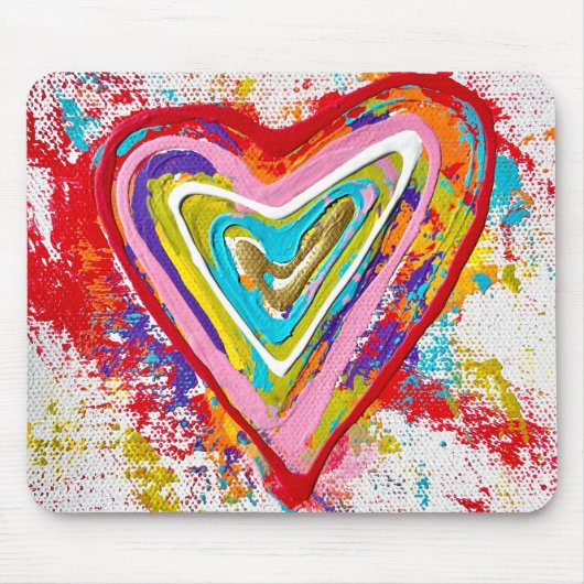 Tapis De Souris Red Heart Mousepad (Devant)