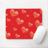 Tapis De Souris Red Hearts Mousepad (Avec souris)