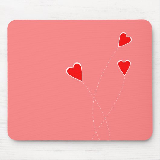 Tapis De Souris Red Hearts Mousepad (Devant)