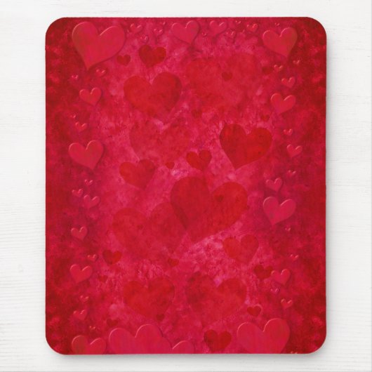 Tapis De Souris Red Hearts Mousepad (Devant)