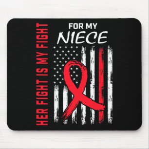 Tapis De Souris Red Her Fight Niece Maladie de coeur de la nièce S