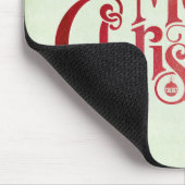 Tapis De Souris Red Joyeux Noël Typographie Festive Police (Coin)
