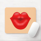 Tapis De Souris Red lips big kiss (Avec souris)