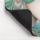 Tapis De Souris Red Lips et Rose Peacock Abstrait (Coin)