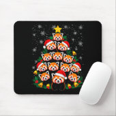 Tapis De Souris Red Panda Christmas Tree Funny Animal (Avec souris)