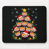 Tapis De Souris Red Panda Christmas Tree Funny Animal (Devant)