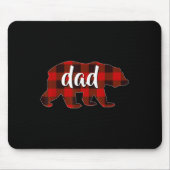 Tapis De Souris Red Plaid Dad Buffalo Matching Family Papa Pyjamas (Devant)