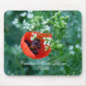 Tapis De Souris Red Poppy Art Personalized Mouse Pad (Devant)