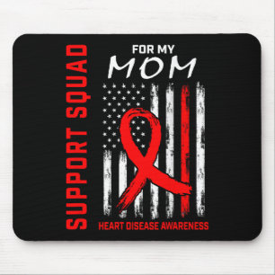 Tapis De Souris Red Ribbon Maman Maladie cardiaque Drapeau de sens