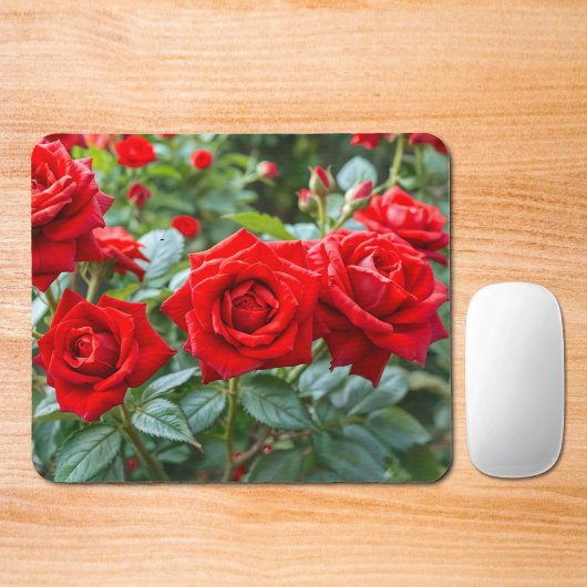 Tapis De Souris Red Roses Mouse Pad