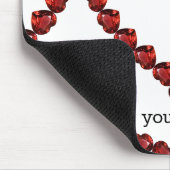 Tapis De Souris Red Ruby Gemstone Heart (Coin)