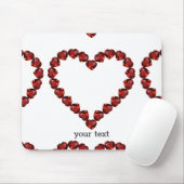 Tapis De Souris Red Ruby Gemstone Heart (Avec souris)