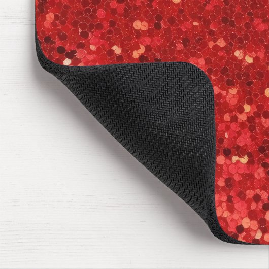 Tapis De Souris Red sparkling glitter pattern (Coin)