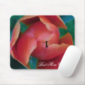 Tapis De Souris Red Tulip Macro Photo Mouse Pad (Avec souris)