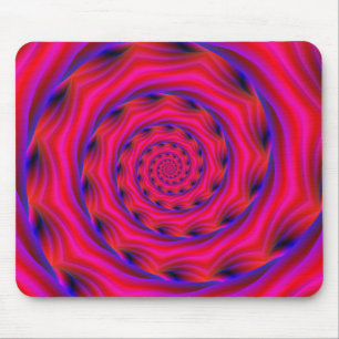 Tapis De Souris Red Violet and Blue Spiral