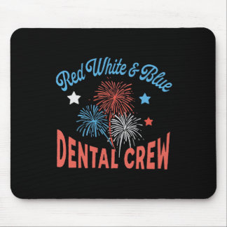 Tapis De Souris Red White Blue Crew Dental Office 4 juillet Dentis