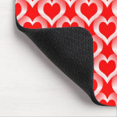 Tapis De Souris Red White Hearts Pattern (Coin)