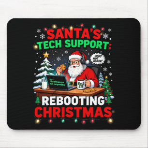 Tapis De Souris Redémarrage Drôle du support technique de Santa No