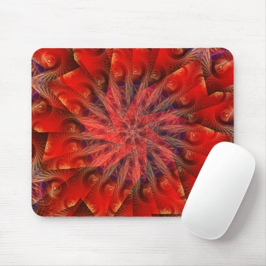 Tapis De Souris RedFractal Swirl Mousepad (Avec souris)