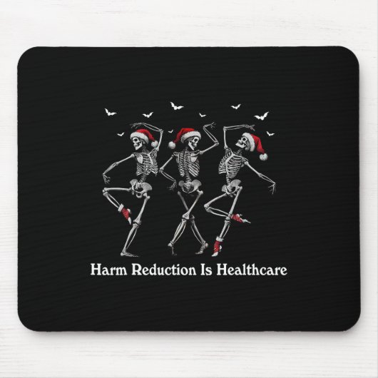 Tapis De Souris Réduction des dommages Skeleton Danser Noël Overdo (Devant)