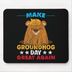 Tapis De Souris Refaire la journée de la marmotte grande encore Bo