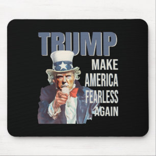 Tapis De Souris Refaire l'Amérique sans peur Pro Trump Républicain