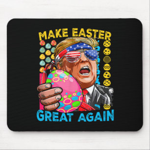 Tapis De Souris Refaire Pâques Grande Encore Drapeau Lapin Trump