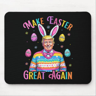 Tapis De Souris Refaire Pâques Grande Encore Drôle de Lapin Trump 