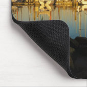 Tapis De Souris Reflet de bateaux dans un port. (Coin)