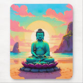 Tapis De Souris Reflet du coucher de soleil de Bouddha (Devant)