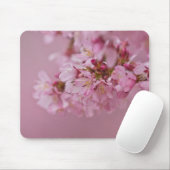 Tapis De Souris Reflets Rose Pâle des Fleurs de Cerisier Sakura (Avec souris)