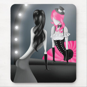 Tapis De Souris Réflexion clownesque Pink Hair Mouse pad