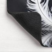 Tapis De Souris Réflexion en plumes blanches (Coin)